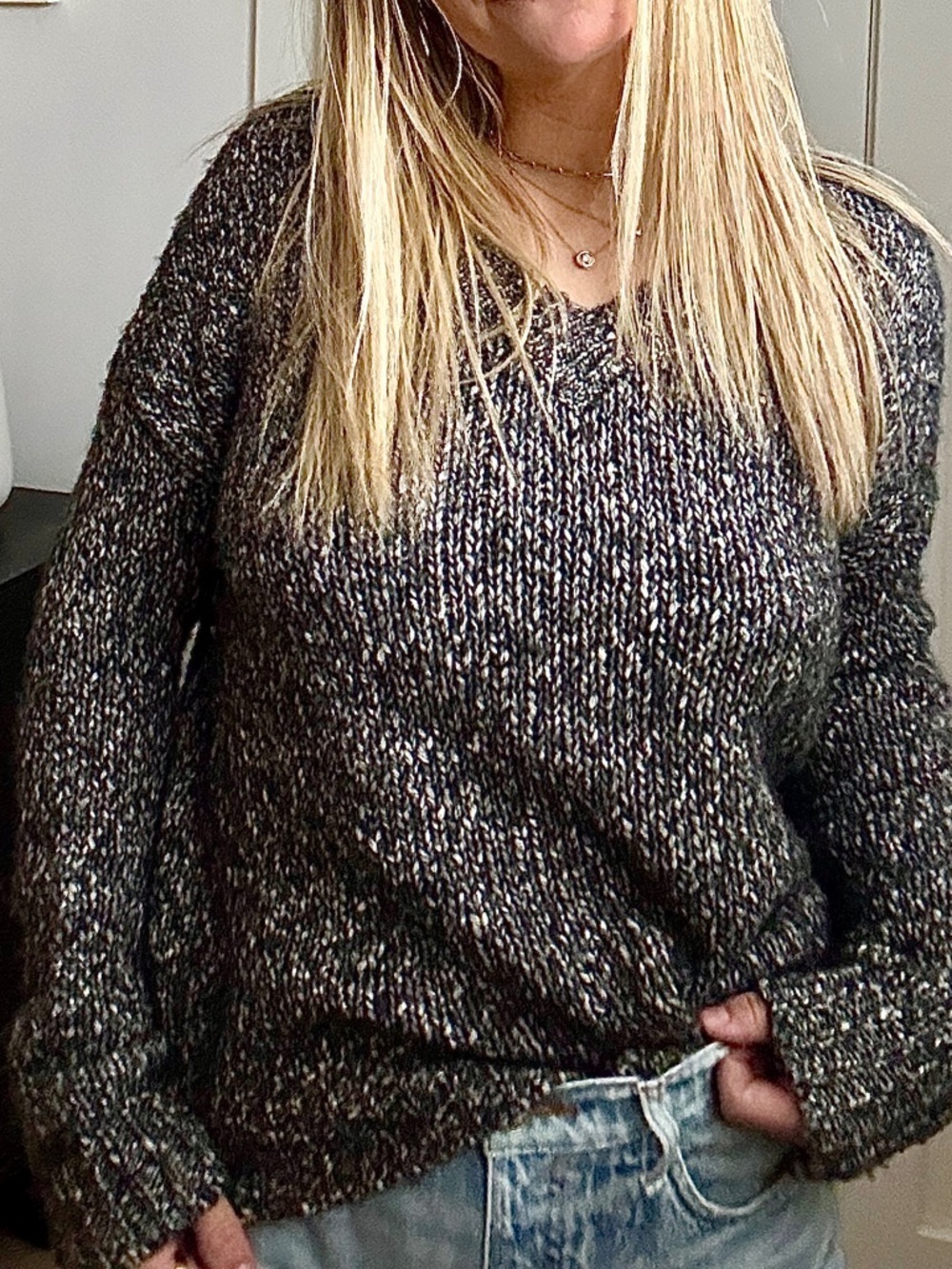 Theory Parkland Slouchy Cotton & Wool Sweater
